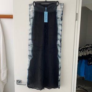 SOLITAIRE SWIM Black Tie Dyed Beach Resort Pants